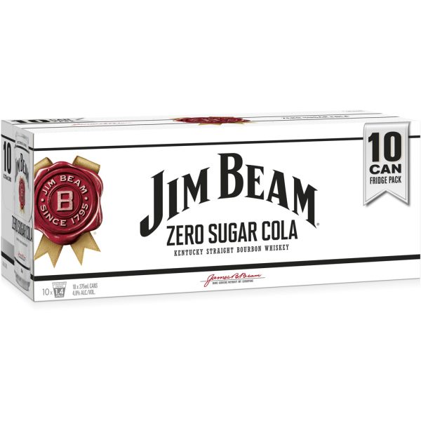 Jim Beam ホワイトゼロシュガーコーラ缶 375mL (10 パック) 卸売サプライヤーを購入する